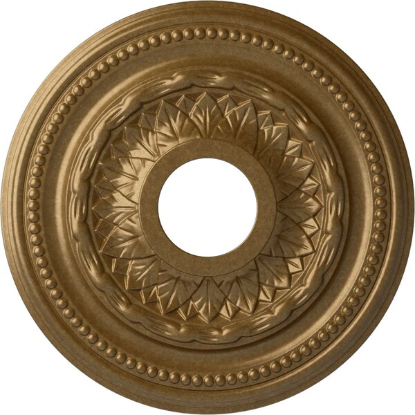 Ekena Millwork Galway Ceiling Medallion (Fits Canopies up to 3 1/4"), 15 3/4"OD x 3 1/4"ID x 1"P, Pale Gold CM15GAPAS - main
